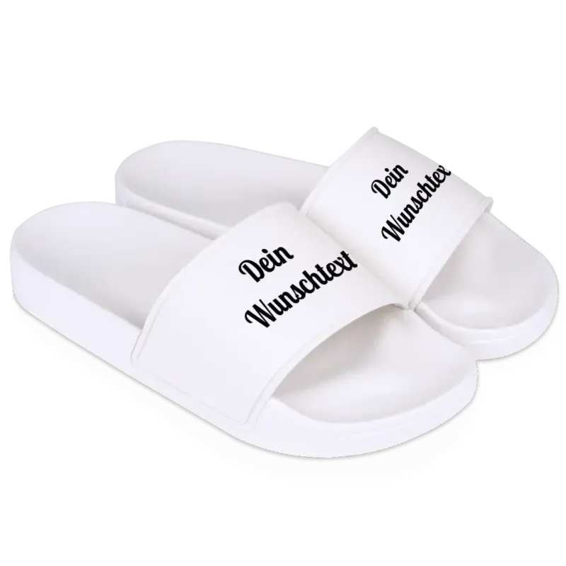 Personalisierte Badelatschen #farbe_weiss