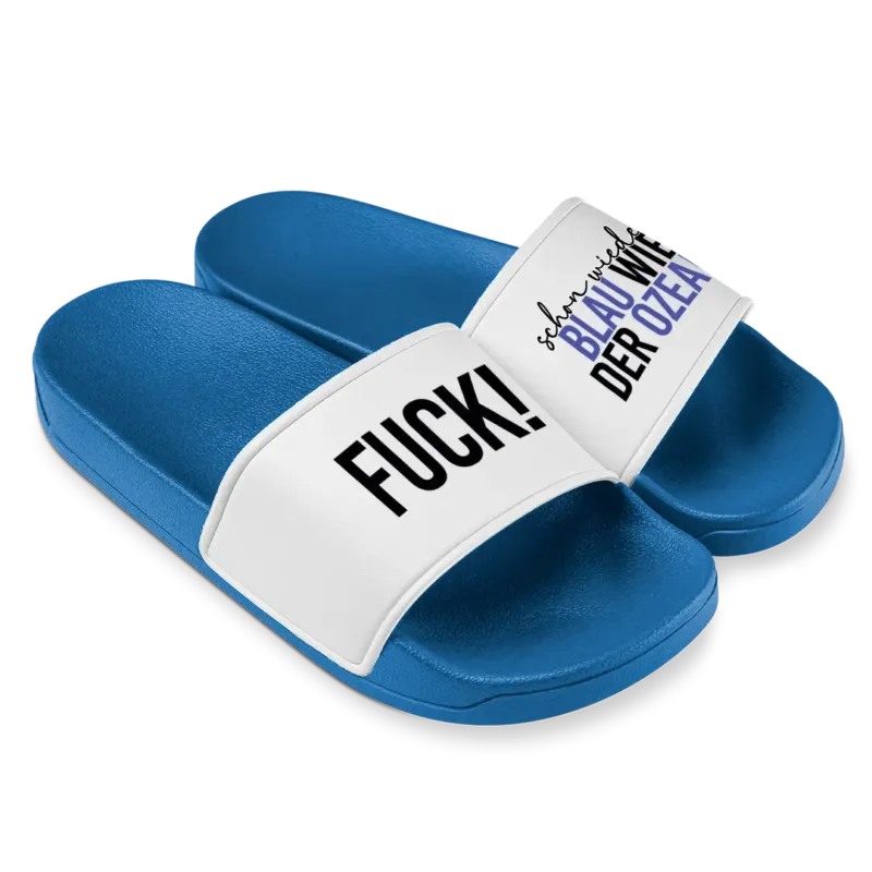 Fuck! Ich bin schon wieder Blau - Badelatschen #farbe_blau
