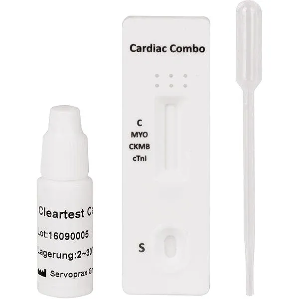 Cleartest Cardio, Pack: 5 Testkassetten Myoglobin/CK-MB/Trop I | Packung (5 Tests)