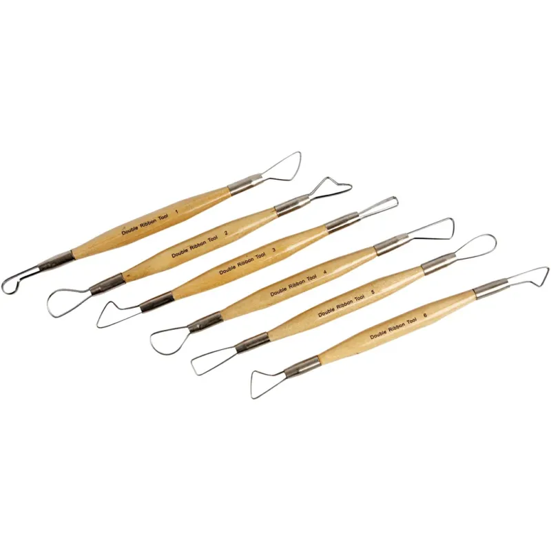 Ribbon Tool Set, sharp edges, L: 20 cm, 6pc