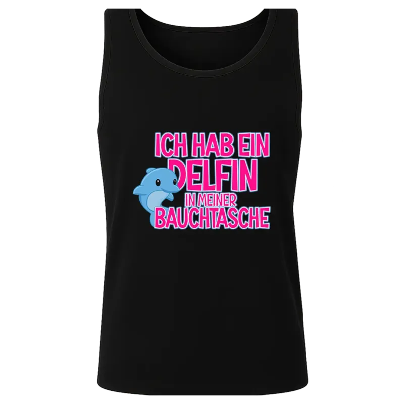 Ich hab ein Delfin - Unisex Relaxed Tanktop #farbe_black