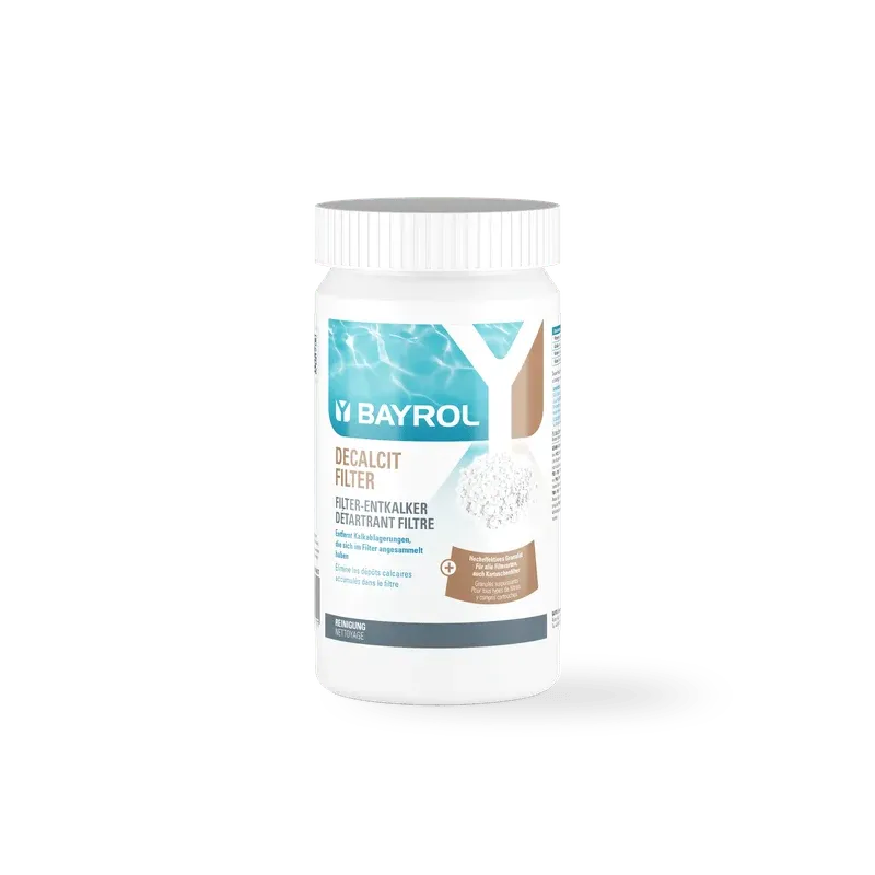 BAYROL Decalcit Filter 1 kg Hocheffektives Granulat zur Schnellentkalkung | Dose (1 kg)