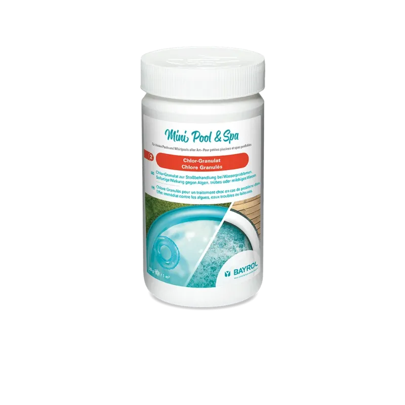 BAYROL Mini Pool & Spa Chlor-Granulat 1 kg zur Stoßbehandlung bei Wasserproblemen | Dose (1 kg)