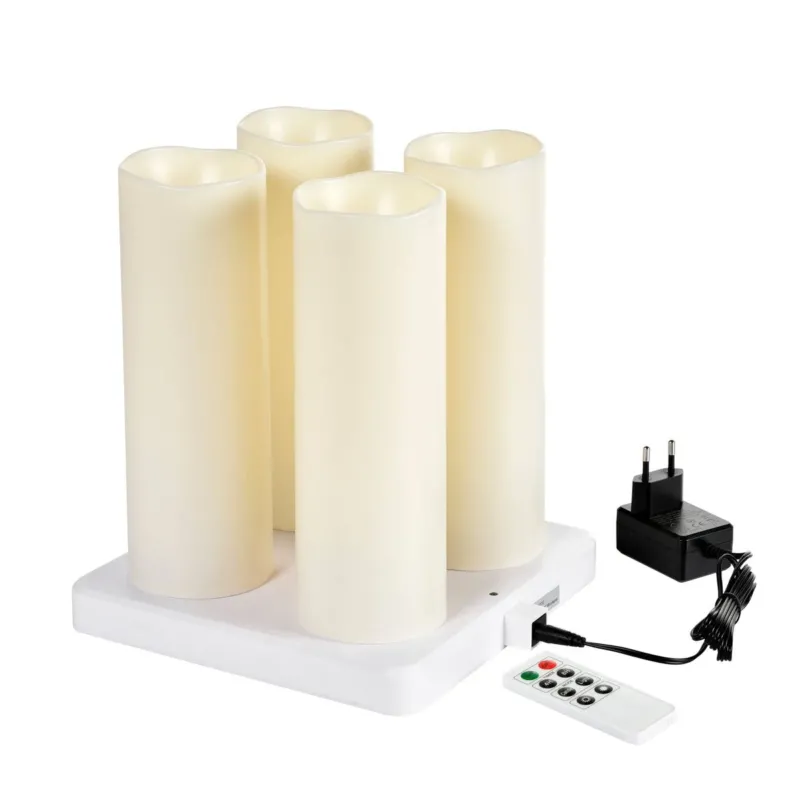 Die LED Stumpenkerze 220x75 mm von Duni GmbH spendet warmweißes Licht, bietet 200 Stunden Brenndauer und kommt als einzelnes Stück.