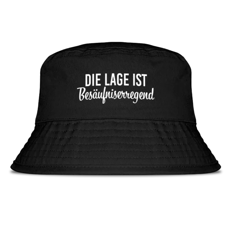 Die Lage ist besäufniserregend - Fischerhut #farbe_black