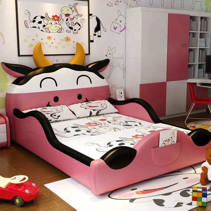 Cute Cow Design Cartoon Playful Kids Bed - Image 0