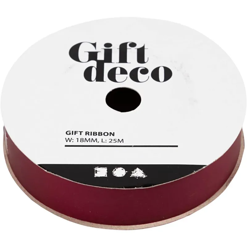 Curling Ribbon, W: 18 mm, matt, red, 25 m/ 1 roll
