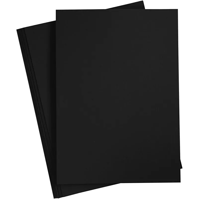 Card, A4, sheet 210x297 mm, 210-220 g, black, 10 sheet