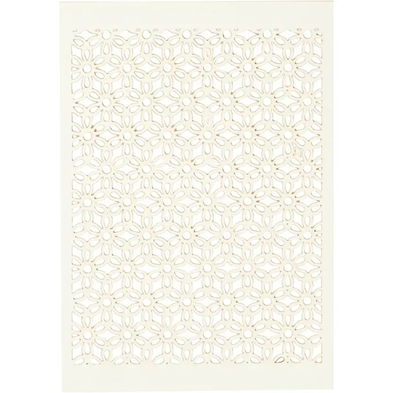 Lace Patterned cardboard, sheet 10,5x15 cm, 200 g, off-white, 10 pc