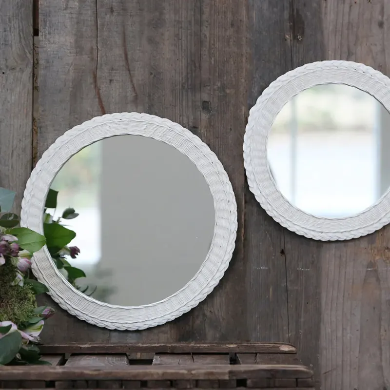 Spiegel mit geflochtenem Rand - Chic Antique