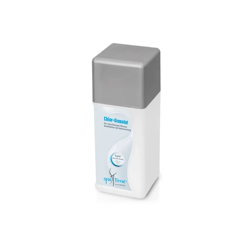 BAYROL SpaTime Chlor-Granulat 1 kg Wasserdesinfektion mit Sofortwirkung | Flasche (1 kg)