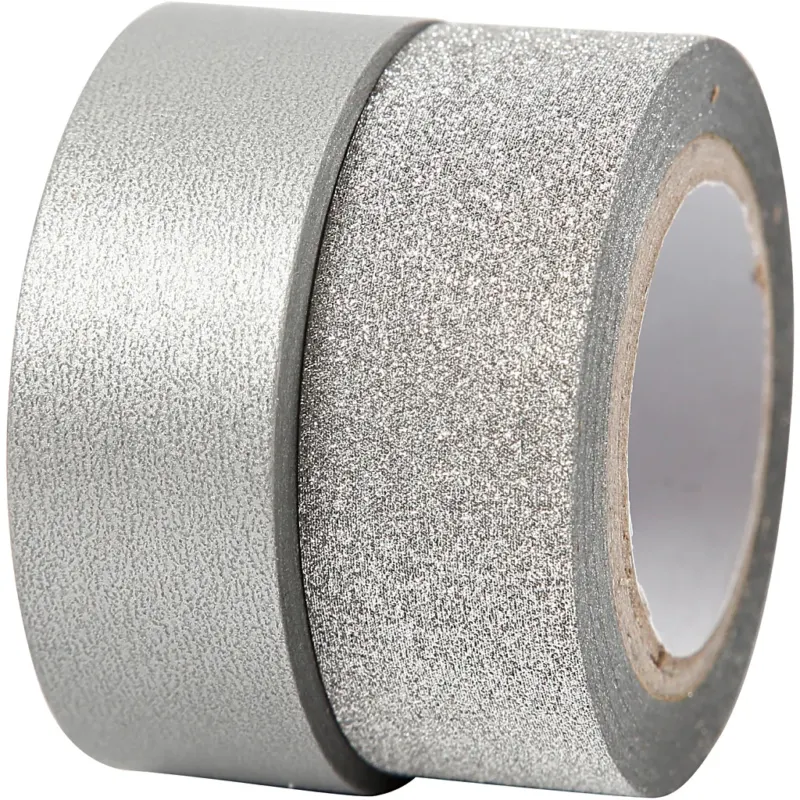 Design Tape, W: 15 mm, silver, 2 roll