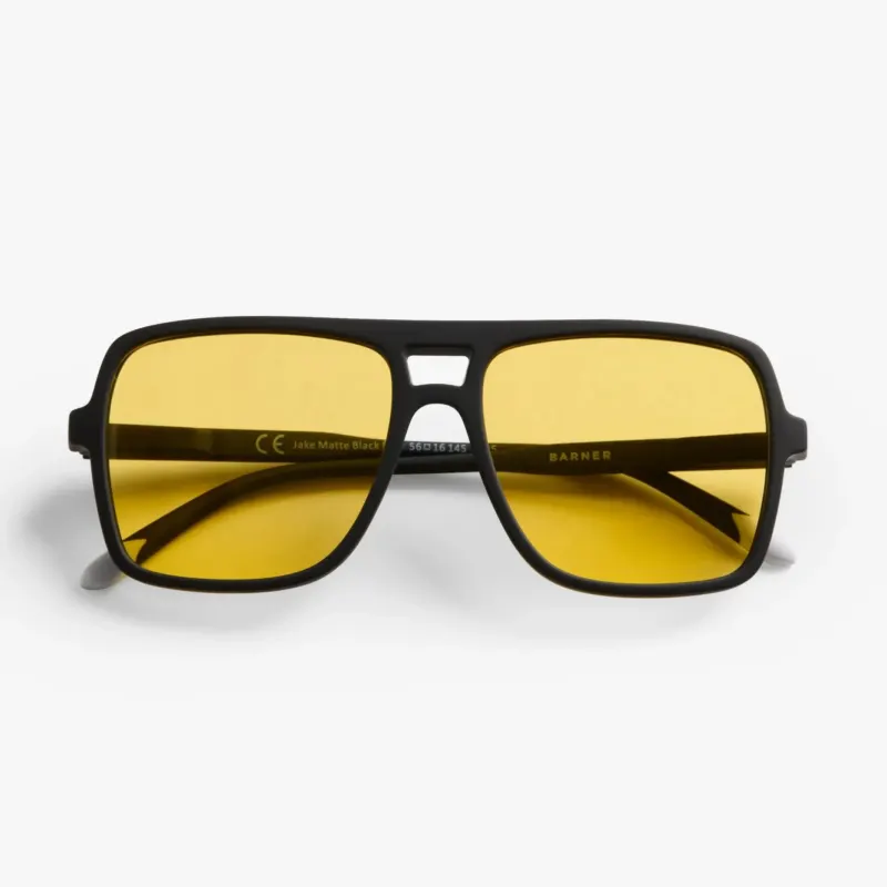 Sonnenbrille Jake – Schwarz · Amber · polarisiert | Barner