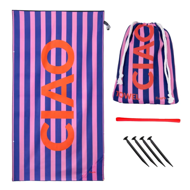 Strandtuch Ciao – Mikrofaser · 180 × 100 cm | Fisura