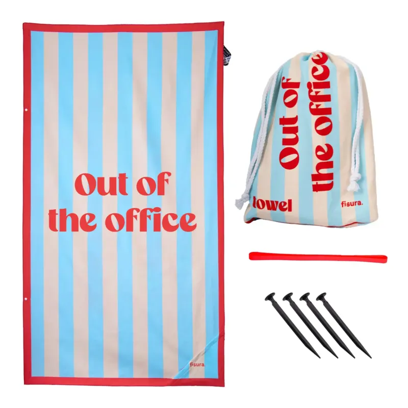 Strandtuch "Out of Office" – Mikrofaser · 180 × 100 cm | Fisura