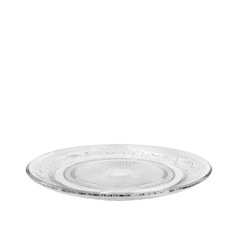 Glass Plate Tess Ø18 h.2 cm Clear