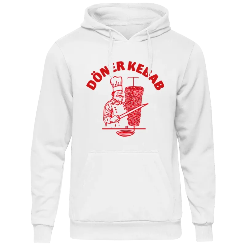 Döner Kebab - Unisex Kapuzenpullover Hoodie Farbe Weiss