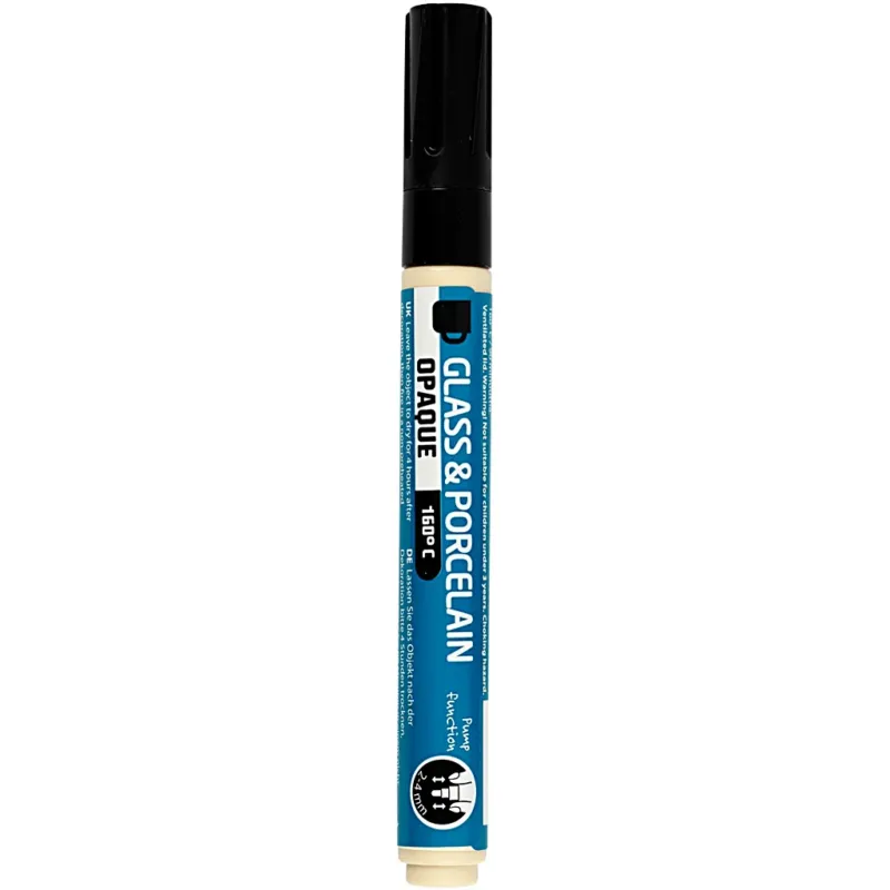 Glass and Porcelain Marker, line 2-4 mm, opaque, black