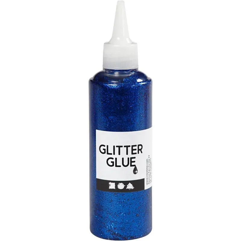 Glitter Glue, dark blue, 118 ml/ 1 bottle