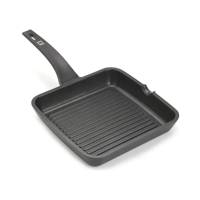 Bistecchiera Con Grill e Manico in Bachelite Anticalore 28x28 cm, efficient - Pintinox