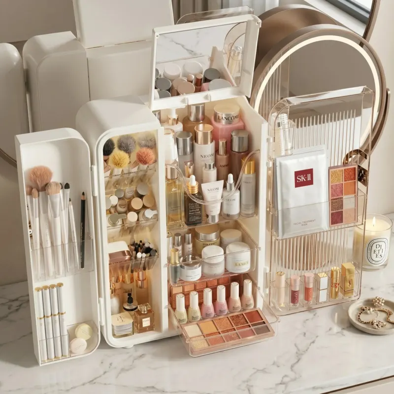 Home Beauty Transparent Vanity Makeup Storage Box - Image 0