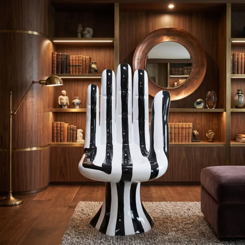 Artistic Hand-Shaped Lounge Chair - Image 0