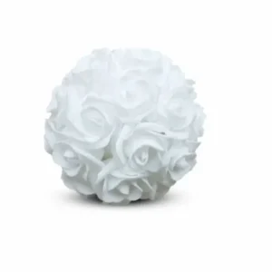 Deco Rose Ball Ø15cm white Foam (1 pc)