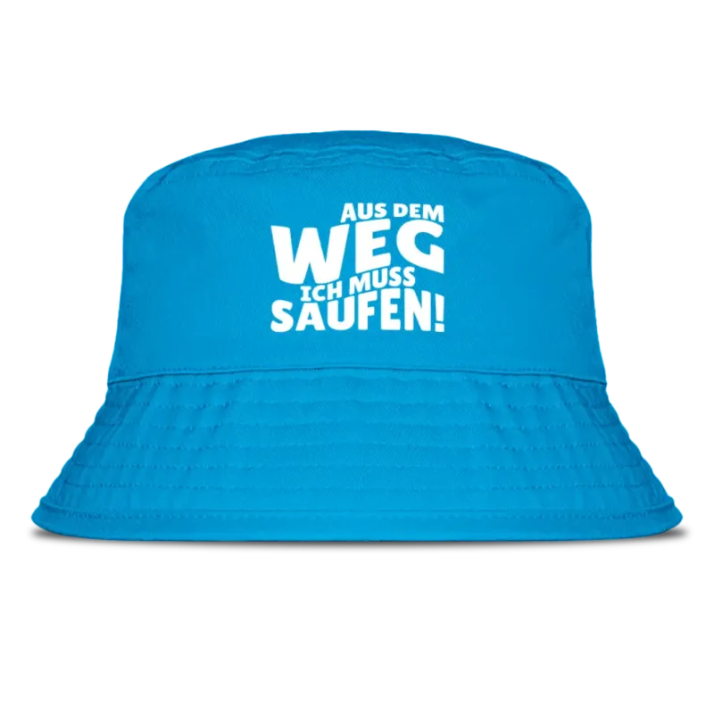 Aus dem Weg ich muss saufen! - Fischerhut #farbe_blue