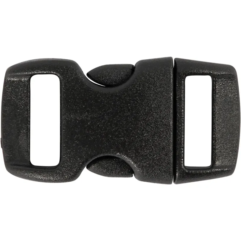 Click Clasp, L: 29 mm, W: 15 mm, hole size 3x11 mm, black, 4 pc