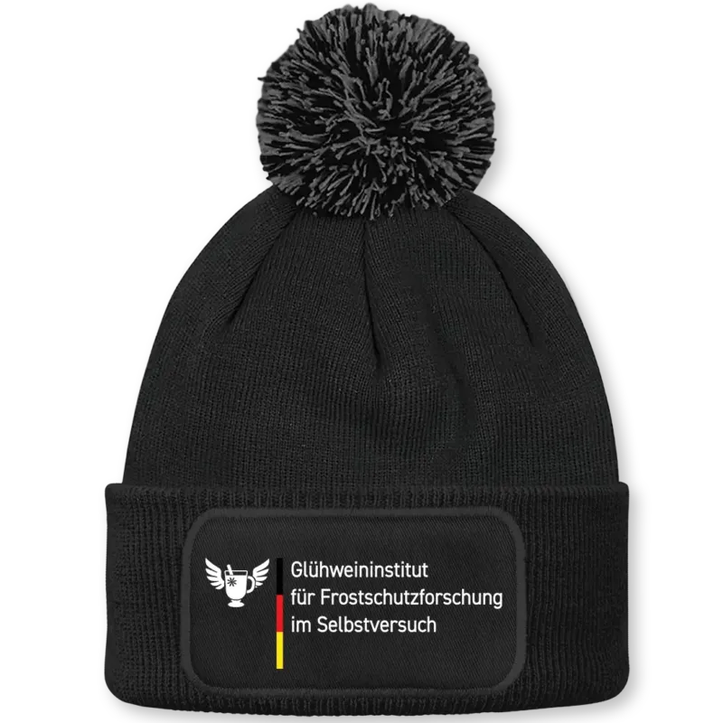 Glühweininstitut - Beanie mit Bommel
