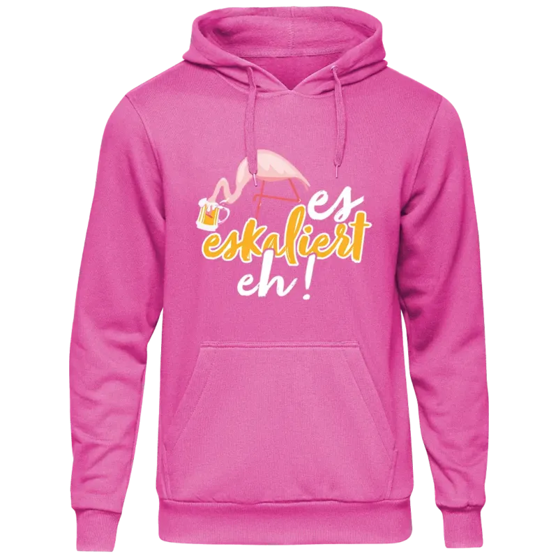 Es eskaliert eh! - Unisex Kapuzenpullover Hoodie Farbe Pink