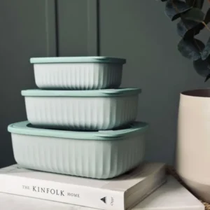 Aufbewahrungsbehälter Dusty green – Set mit 3 Stück.