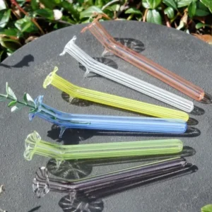Liegeväschen mit Farbstreifen Glas 10cm