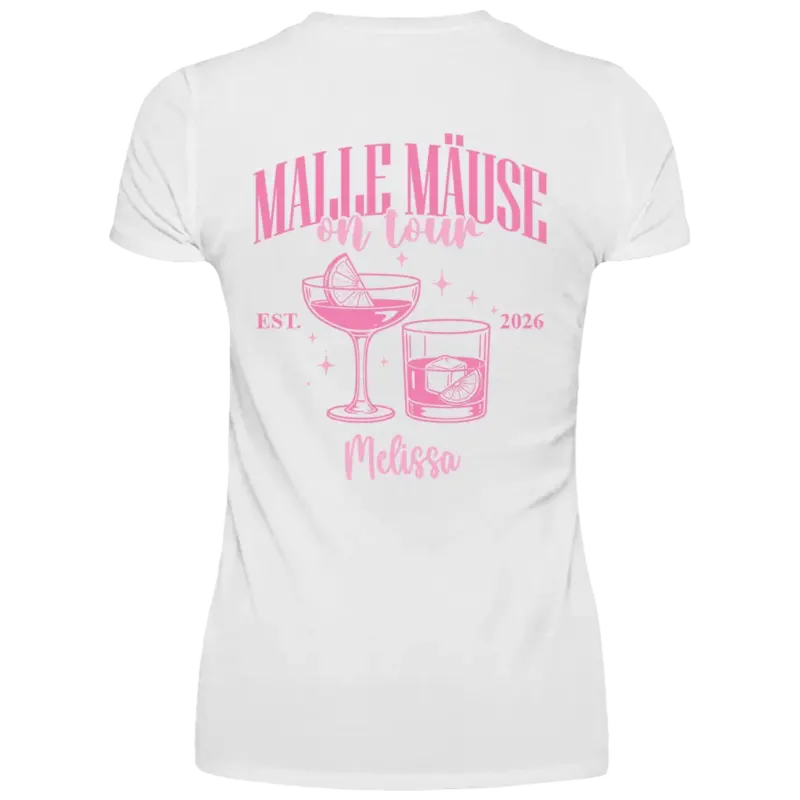 Malle Mäuse - Damen T-Shirt Personalisiert