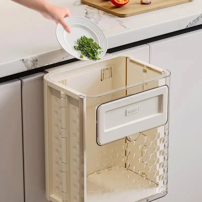 Space Saver Door Hanging Foldable Garbage Can - Image 0