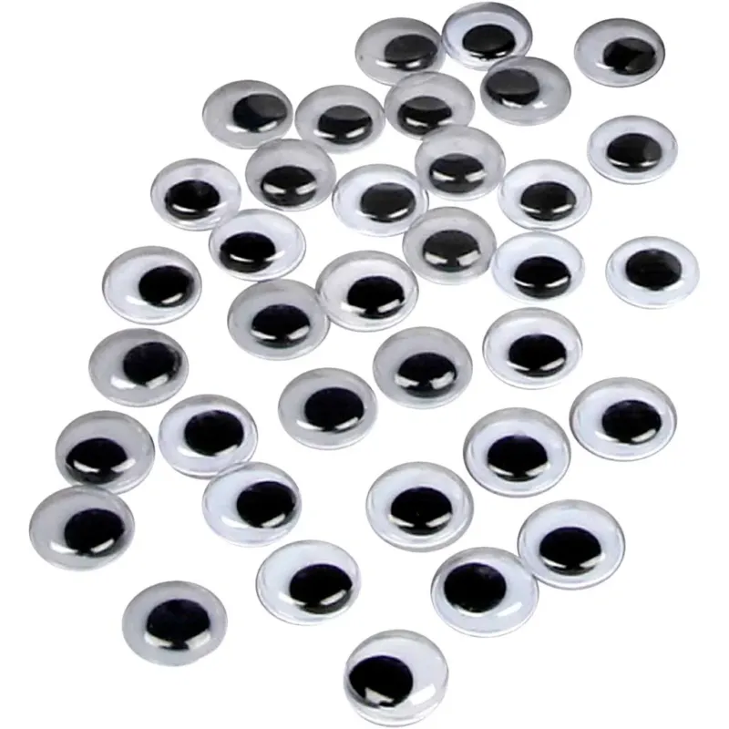 Wiggly Eyes, not sticky, dia. 10 mm, 1000 pc