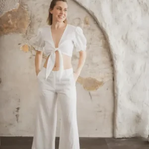 Mid-Waist Leinen-Culottes – Leichte Alltagshose