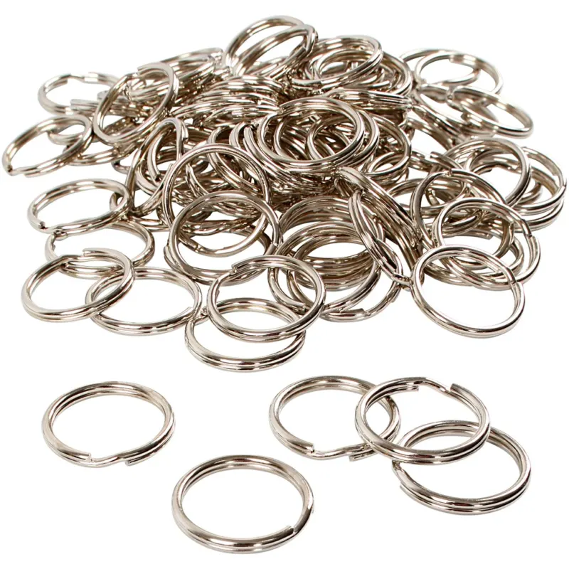 Key rings, dia. 25 mm, 100 pc