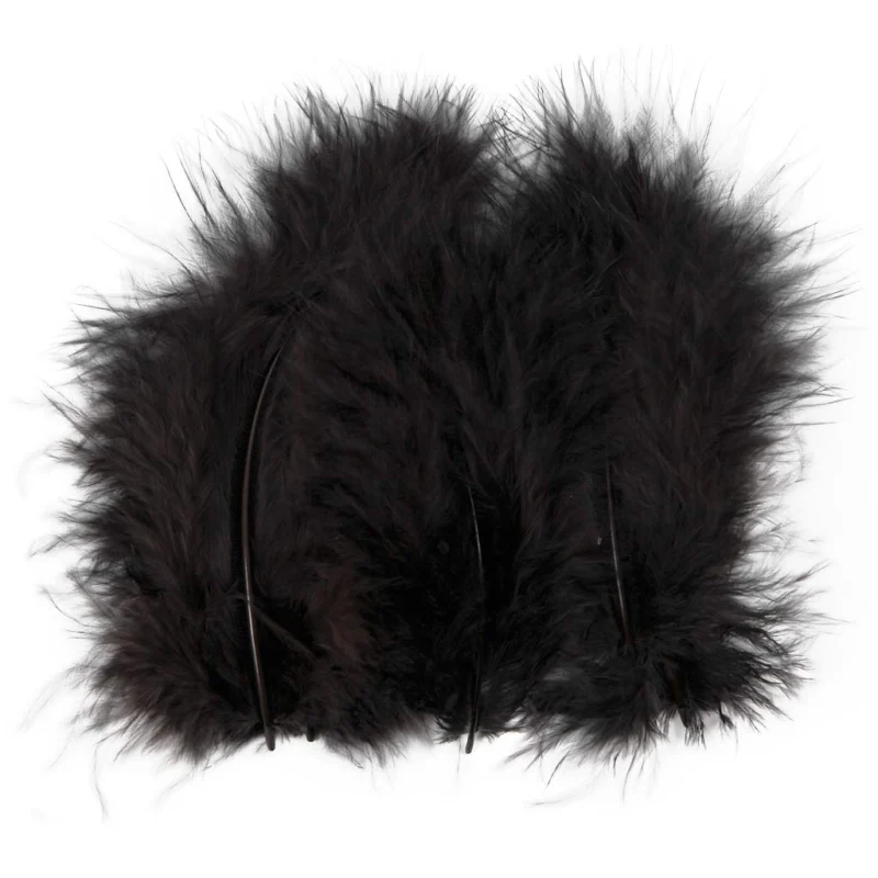Down, size 5-12 cm, black, 15 pc