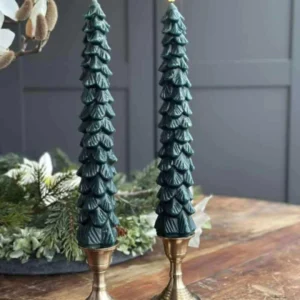 LED-Stumpenkerzen 2 Stk. - Tannenbaum