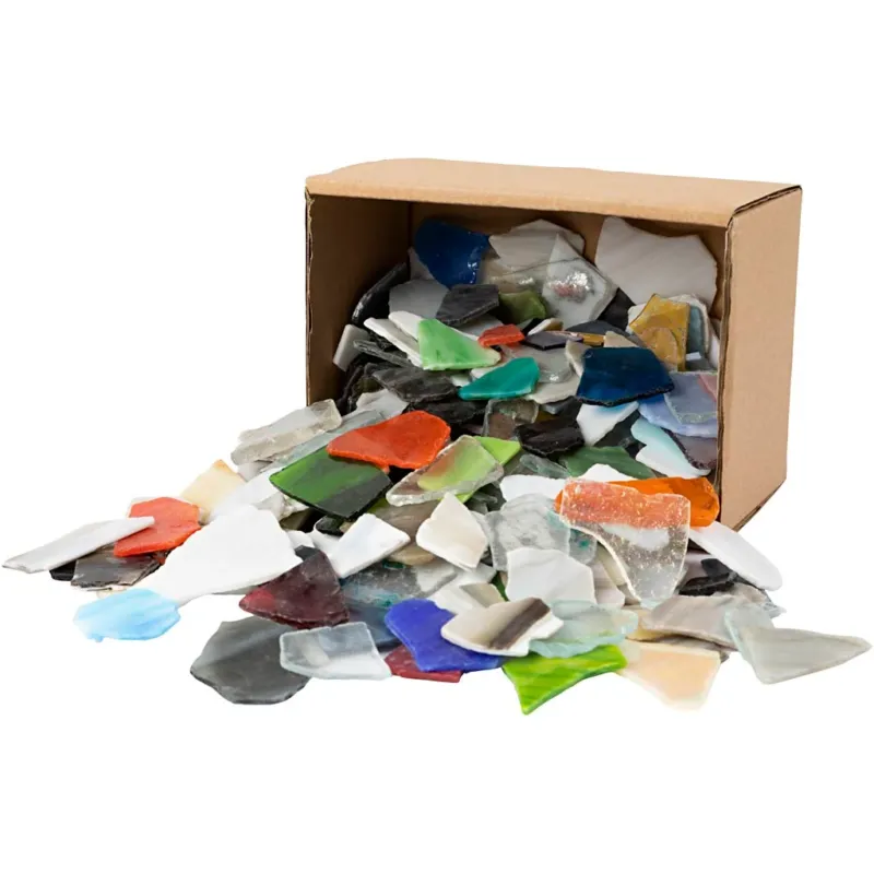 Mosaics, size 15-60 mm, thickness 5 mm, Content may vary , assorted colours, 2 kg