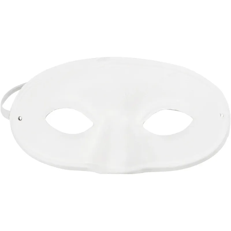 Half Face Masks, H: 9,5 cm, W: 18,5 cm, white
