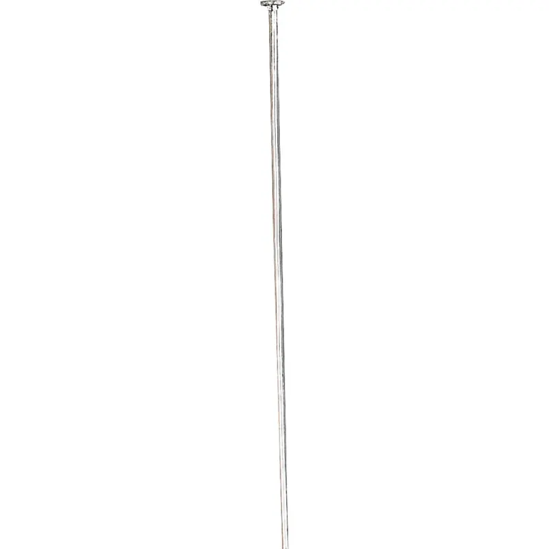 Head Pins, L: 50 mm, silver-plated, 30 pc