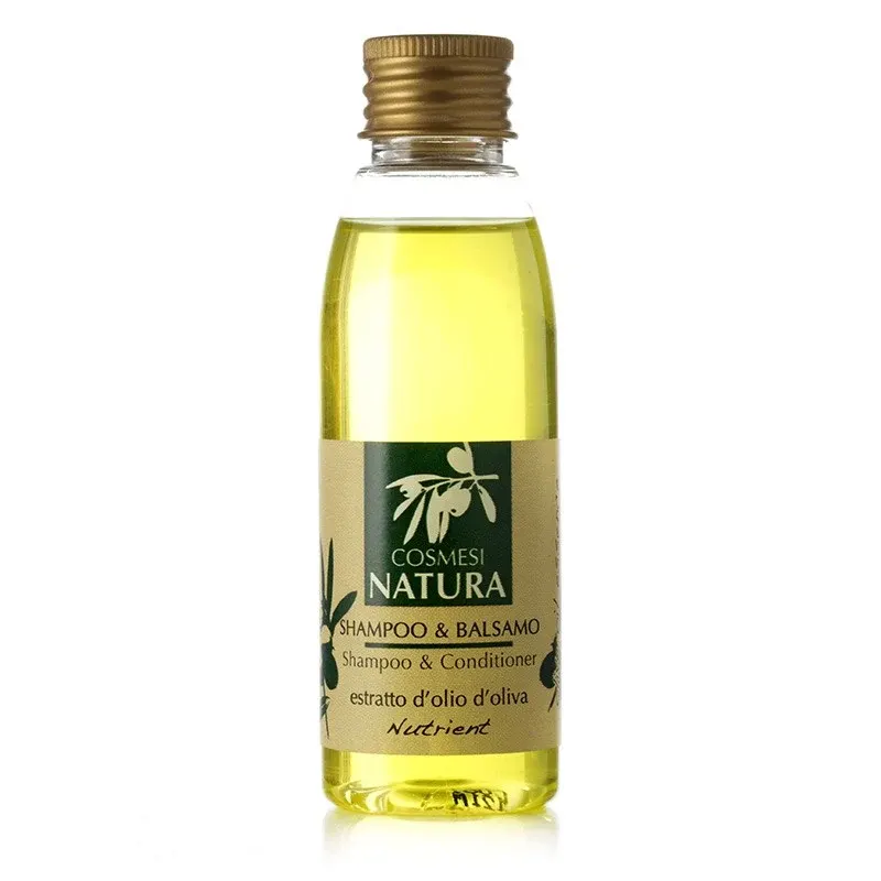 Shampoo e Balsamo 60 ml, estratto d'Olio d'Oliva - Cosmesi Natura Olio d'Oliva