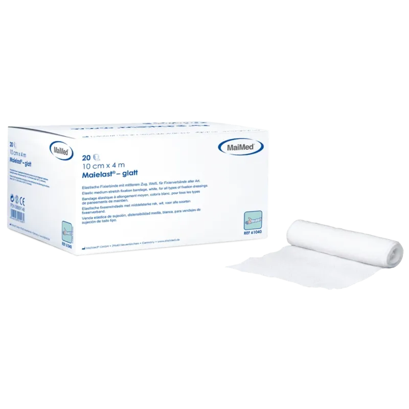 MaiMed Maielast - glatt unsteril elastische Fixierbinden 4 cm x 4 m
