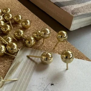 Reißzwecken mit Kugel Gold - 43 Stk.