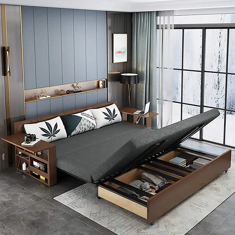 Desk Compact Multifunctional Wooden Minimalist Sofa Bed - Image 0
