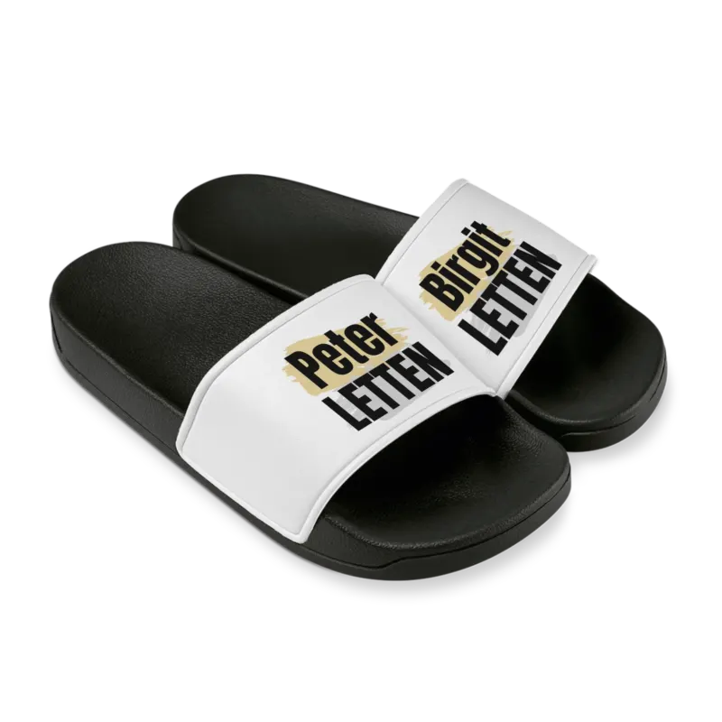 Personalisierte Badelatschen - Name Letten - Badeschuhe mit Wunschtext