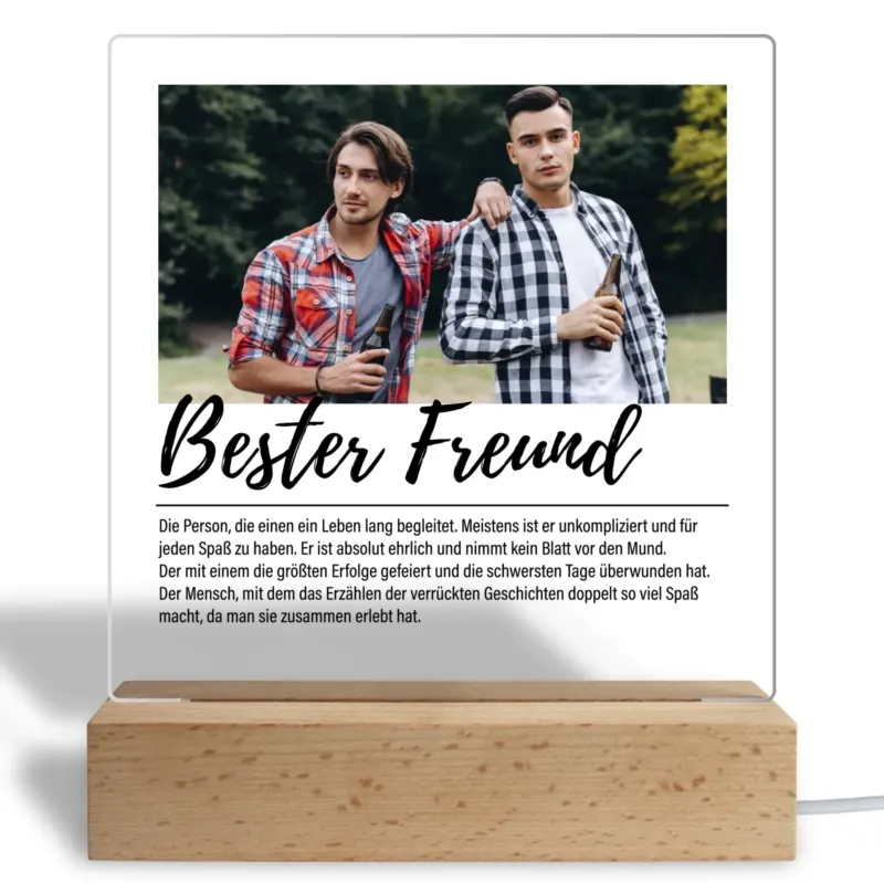 Personalisiertes Acryl Glasbild - Definition Bester Freund - Fotogeschenk