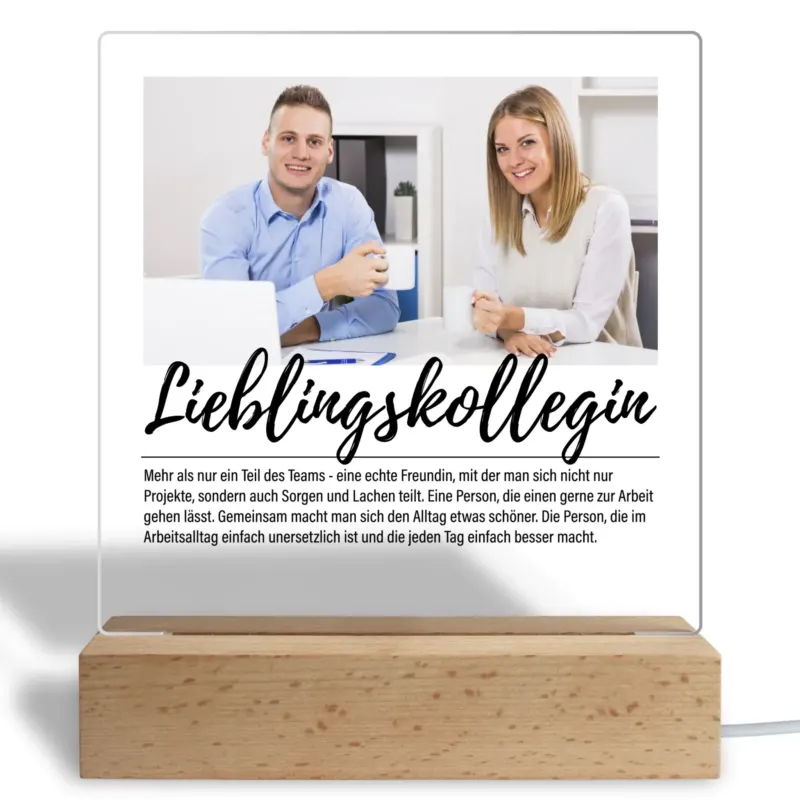 Bild: Personalisiertes Acryl Glasbild - Definition Lieblings-Kollegin - Fotogeschenk, Geschenk Arbeitskollegin.